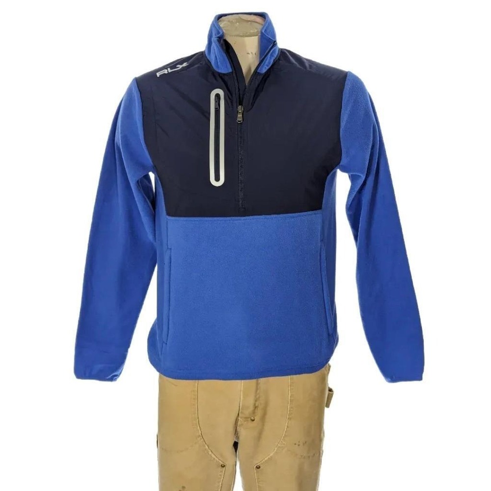 RLX Ralph Lauren Performance Hybrid Fleece Quarter Zip Jacket Blue SZ M NWT $178